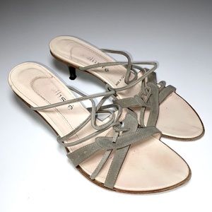 Amazing and Sexy Italian Kalliste Low Heel Suede Strappy Sandals